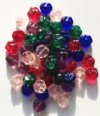 50 9mm 3-Petal Pansy Flower Bead Mix Pack